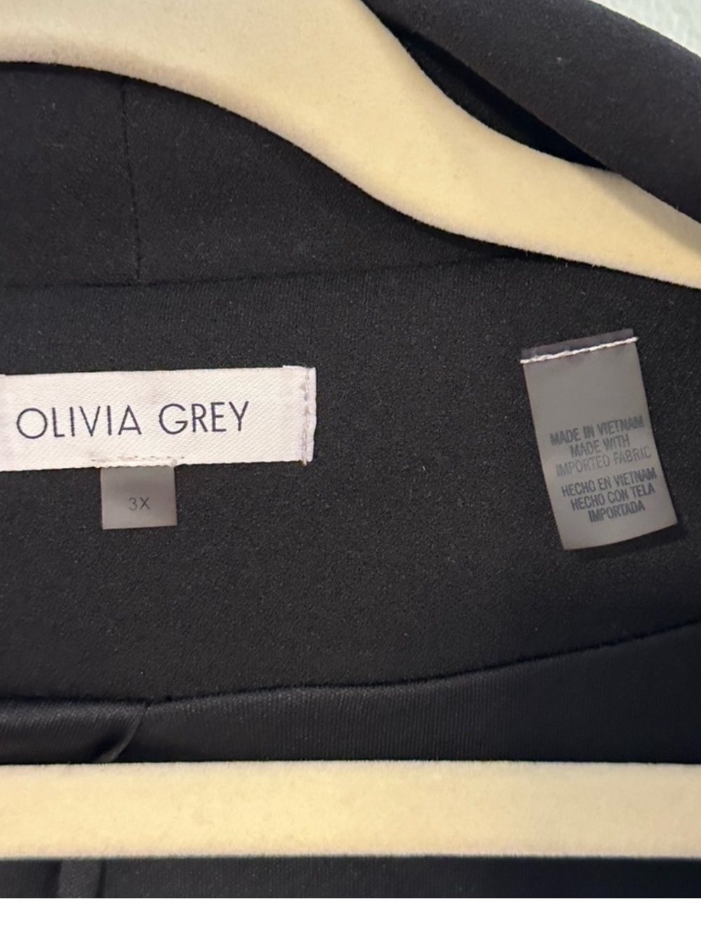 Olivia Grey Black Double-Breasted Shawl-Collar Blazer - Picture 5 of 7